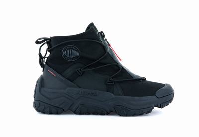 Palladium OFF-GRID HI ZIP WATERPROOF + Women's Sneakers Black | Canada-8364
