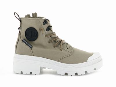 Palladium PALLABASE METRO Women's Boots Dune | Canada-7214