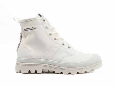 Palladium PALLABROUSSE X IKKS Women's Boots White | Canada-0574