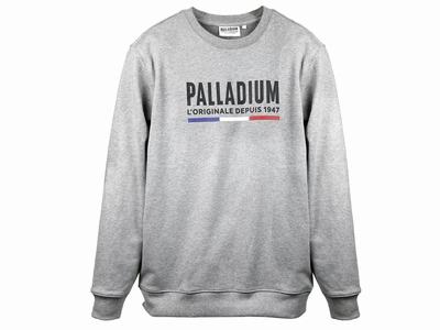 Palladium PALLADIUM CREW NECK2 Men's Sweatshirts Dark Grey | Canada-2846
