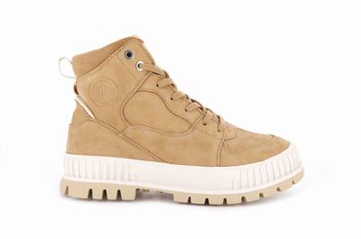 Palladium PALLASHOCK HI SNK Women's High Top Sneakers Brown | Canada-9308