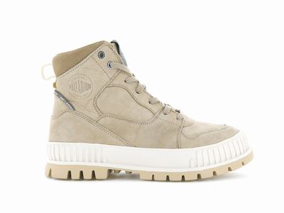 Palladium PALLASHOCK HI SNK Women's Sneakers Stucco | Canada-0824