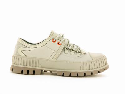 Palladium PALLASHOCK HKR RAINS Men's Sneakers Cement | Canada-5789