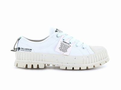 Palladium PALLASHOCK LO ORGANIC Women's Sneakers White | Canada-9846