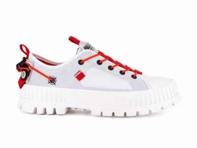 Palladium PALLASHOCK LO TICKET TO EARTH Men's Sneakers White | Canada-5861