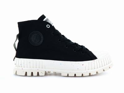 Palladium PALLASHOCK MID ORGANIC Men's Sneakers Black | Canada-5601