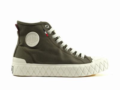 Palladium PALLA ACE CANVAS MID Men's Sneakers Olive | Canada-9765