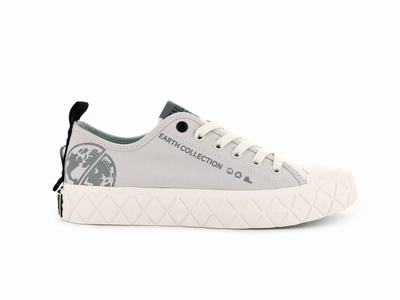 Palladium PALLA ACE ORGANIC METRO Men's Low Top Shoes White / Grey | Canada-7489