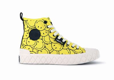 Palladium PALLA ACE OVERSMILEY Women's High Top Sneakers Yellow | Canada-9358