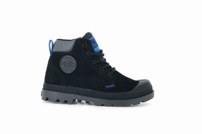 Palladium PAMPA HI CUFF WP OZ Kids' Boots Black | Canada-4305
