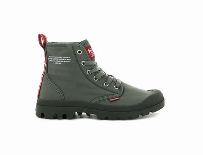 Palladium PAMPA HI DARE Men's Boots Olive | Canada-7439