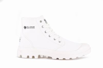 Palladium PAMPA HI ORGANIC II Men's Boots White | Canada-0187