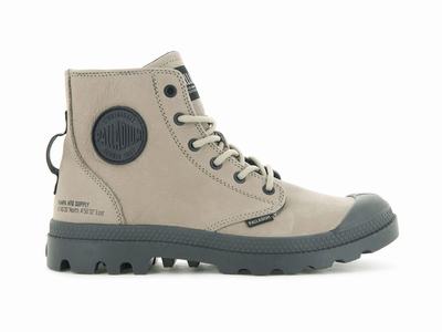 Palladium PAMPA HI SUPPLY LEATHER Women's Winter Boots Dune | Canada-9386