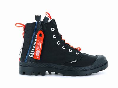 Palladium PAMPA HI TICKET TO EARTH Men's Boots Black | Canada-0751