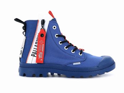 Palladium PAMPA HI TICKET TO EARTH Women's Boots Blue | Canada-5480