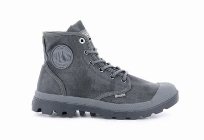 Palladium PAMPA HI WAX Men's Boots French Metal | Canada-8157