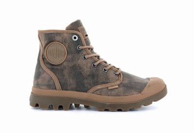 Palladium PAMPA HI WAX Women's Boots Espresso | Canada-5182
