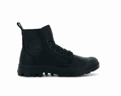Palladium PAMPA HI ZIP LTH ESS Men's Boots Black | Canada-2063