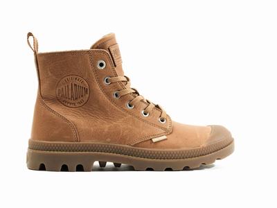 Palladium PAMPA HI ZIP LTH ESS Men's Boots Brown | Canada-3027