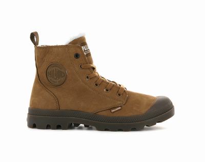 Palladium PAMPA HI ZIP WL Men's Boots Mahogany | Canada-7102