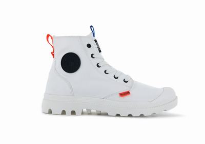 Palladium PAMPA MONO METRO Women's Boots White | Canada-7169