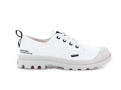 Palladium PAMPA OXFORD HERITAGE SUPPLY Men's Low Top Shoes White | Canada-5328