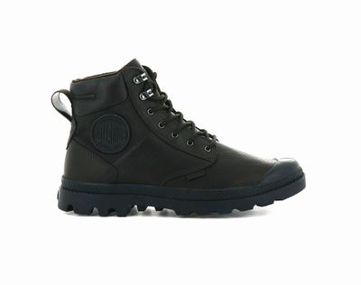 Palladium PAMPA SHIELD WP+ LTH Women's Boots Dark Brown | Canada-1083