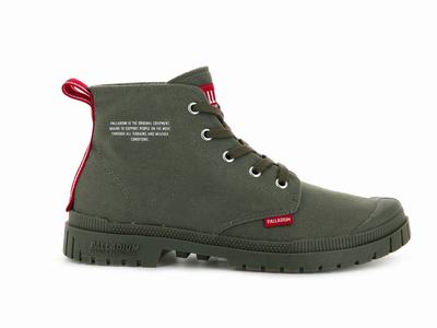 Palladium PAMPA SP20 DARE Men's Boots Olive | Canada-3812