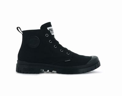 Palladium PAMPA SP20 HI CANVAS Women's Boots Black | Canada-3408