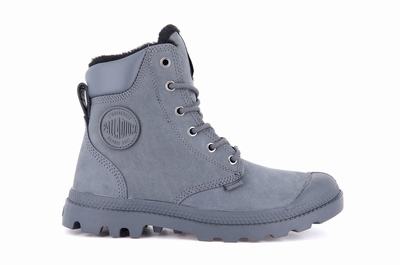 Palladium PAMPA SPORT CUFF WPS Men's Boots Dark Grey | Canada-7458