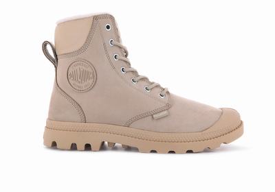 Palladium PAMPA SPORT CUFF WPS Women's Boots Warm Sand | Canada-0481