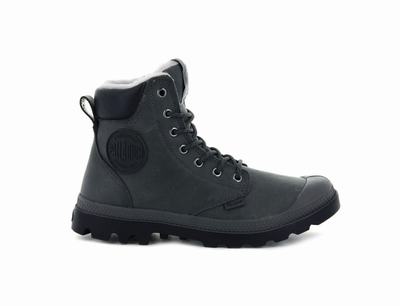 Palladium PAMPA SPORT CUFF WPS Women's Boots Dark Grey | Canada-2069