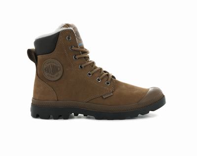 Palladium PAMPA SPORT CUFF WPS Women's Boots Chocolate | Canada-5326