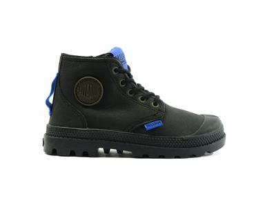 Palladium PAMPA SUPPLY LEATHER Kids' Boots Black | Canada-7905