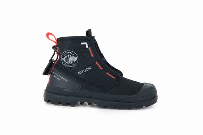 Palladium PAMPA TRAVEL Kids' Boots Black | Canada-7453